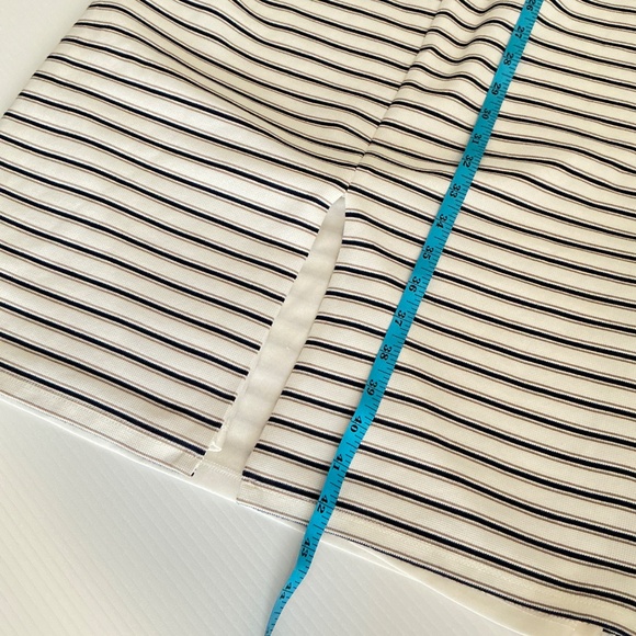 Ann Taylor Belted Sheath Dress White & Navy Size 12 US - Picture 4 of 8